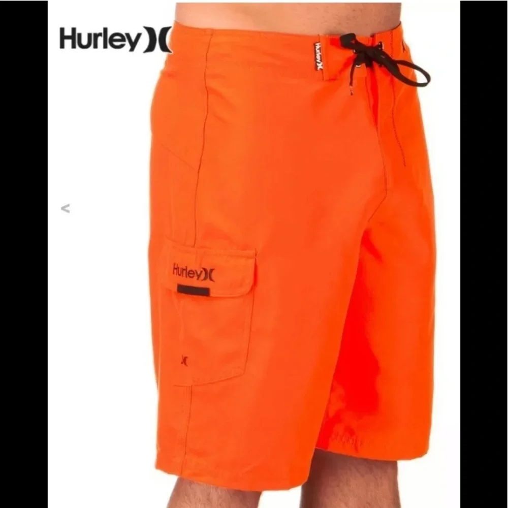 NWT Hurley Neon Orange Board Shorts Sz 30 or 31